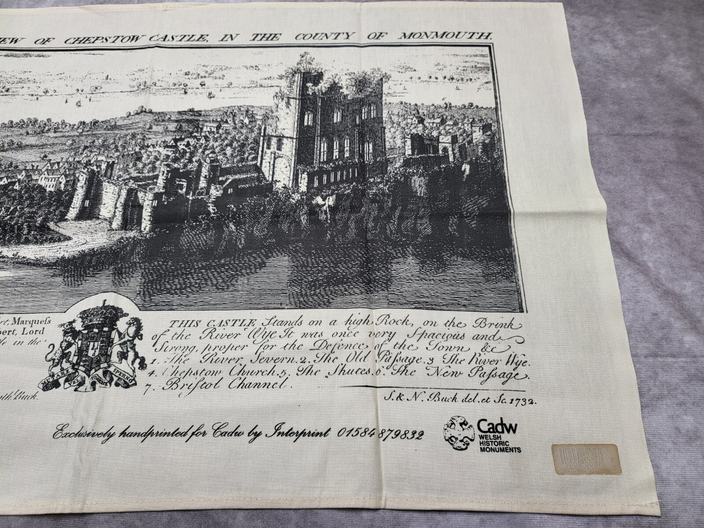 Tea Towel - Chepstow Castle Monmouth Wales ~ 30.5W x 18"L
