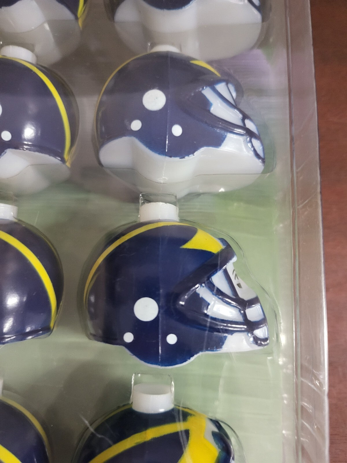 String Party Lights University of Michigan Wolverines 10 - 2" Football Helmets