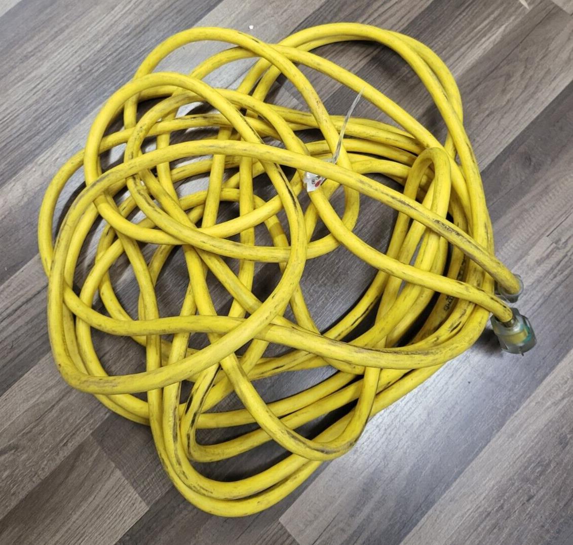 Yellow Jacketed 50 ft Super Heavy Duty Extension Cord 10 gauge 3 Prong 20 Amp