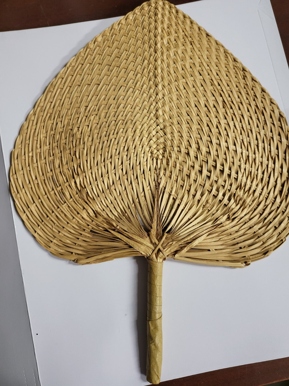 Vintage Woven Funeral Home Fan 11W x 15"H Chiles & Son Lima OH