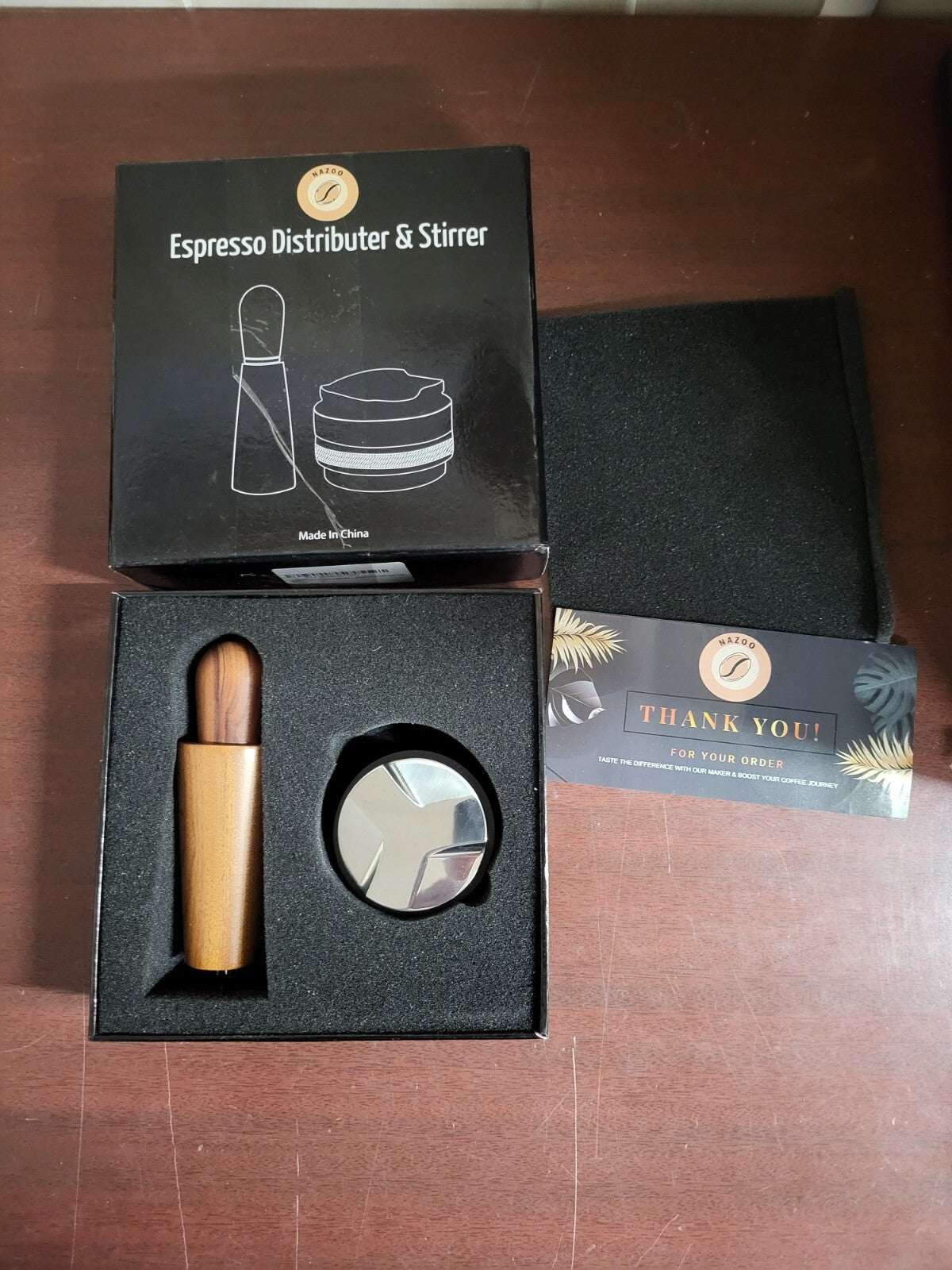 Espresso Tamper Distributor & Stirrer 58.5mm in Display Box Heavy Steel