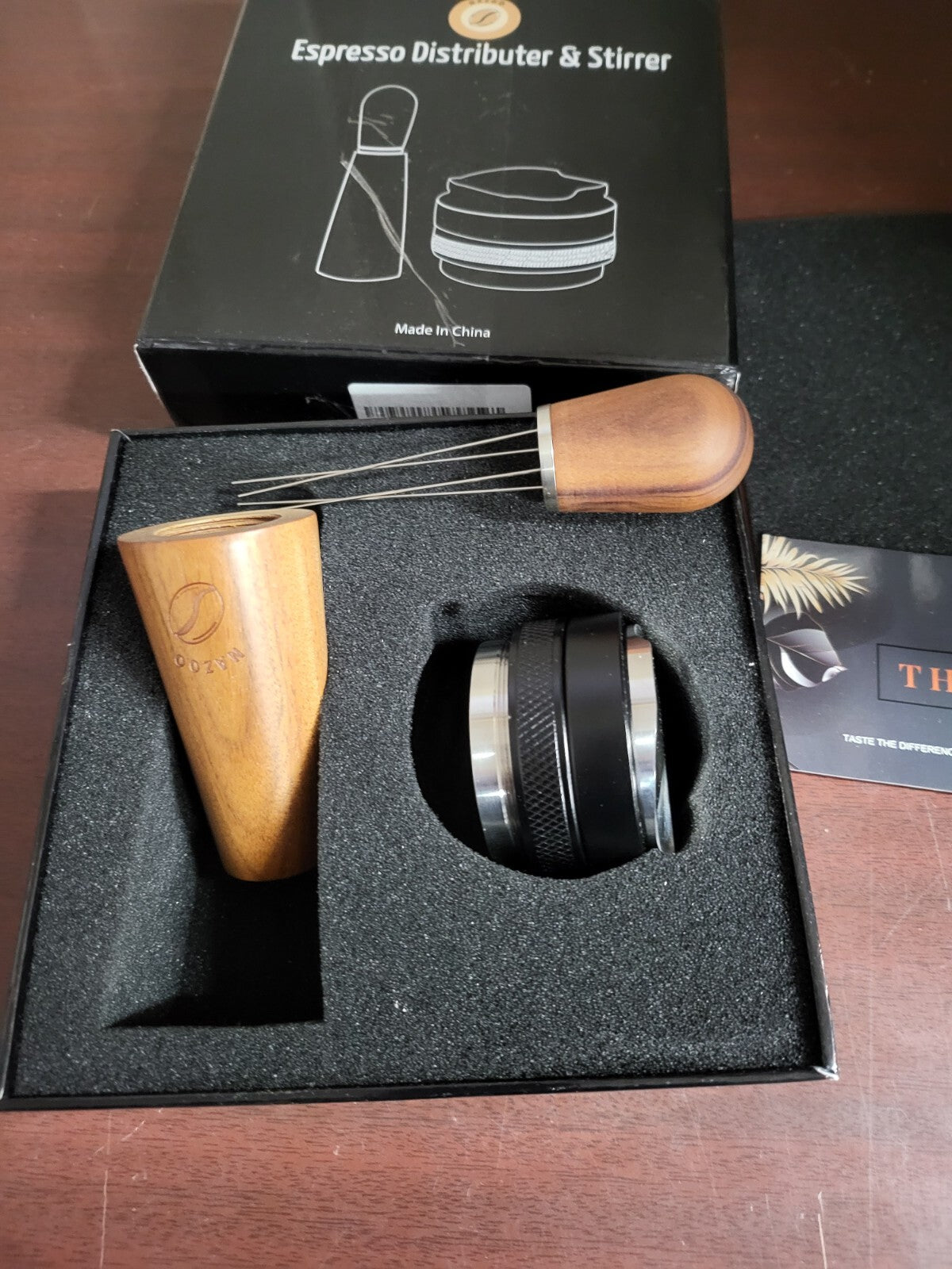 Espresso Tamper Distributor & Stirrer 58.5mm in Display Box Heavy Steel