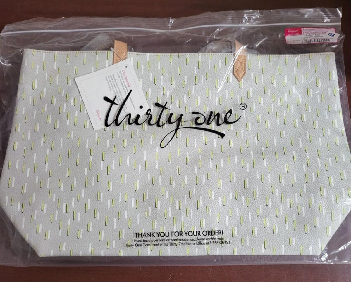 thirty-one gifts Modern Tote - Dancing Dash Pebble 12 x 15L x 6"D