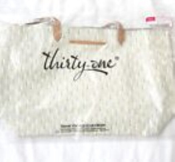 thirty-one gifts Modern Tote - Dancing Dash Pebble 12 x 15L x 6"D