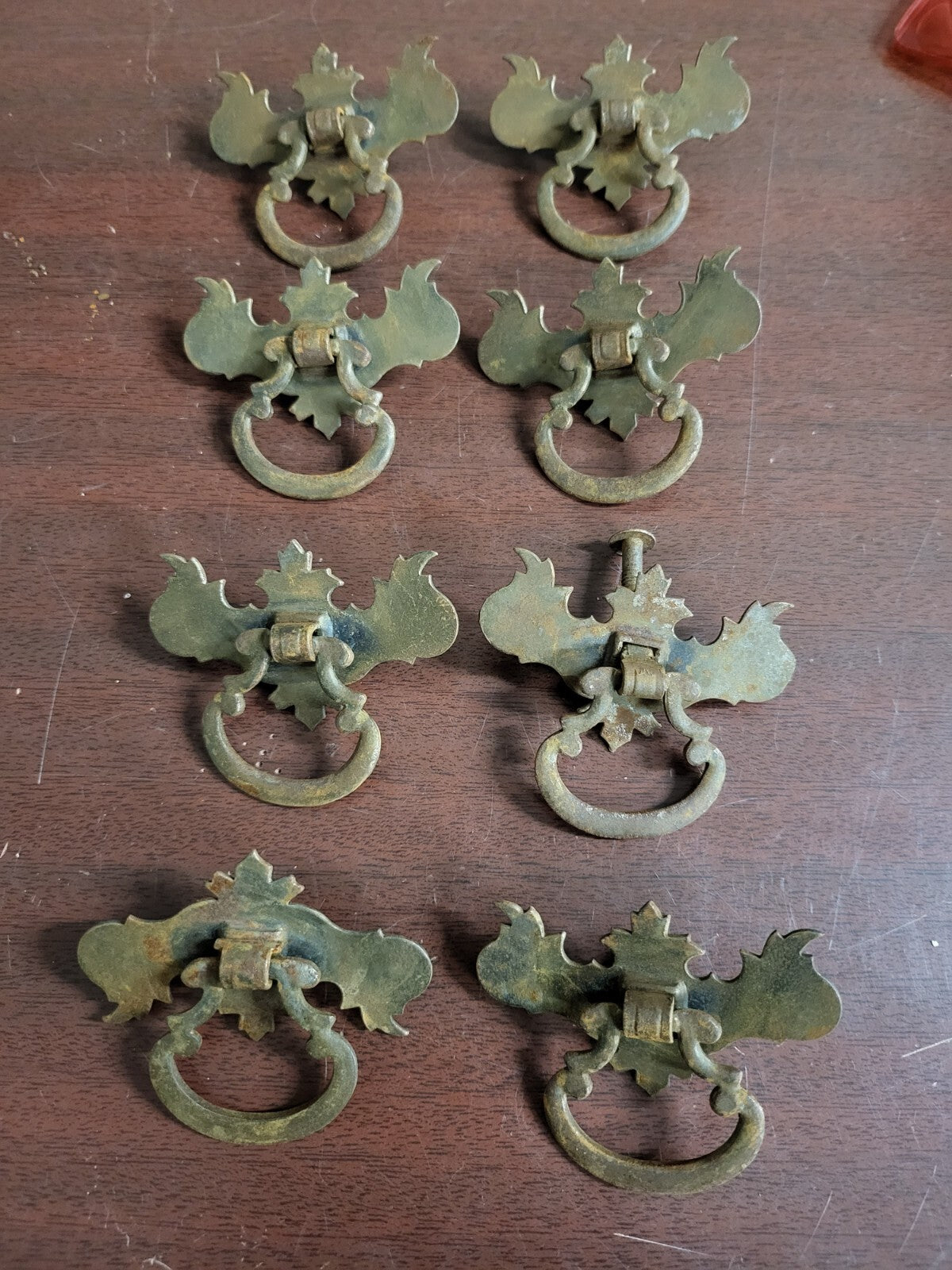 8 Chippendale Drawer Pulls 2.5W x 2"H Batwing Drop Style #4247