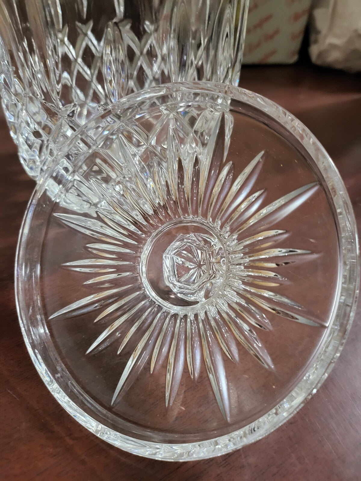 Nachtmann King Edward Crystal Cookie Jar 5.5"H + Lid Bisquitbehaelter #4179