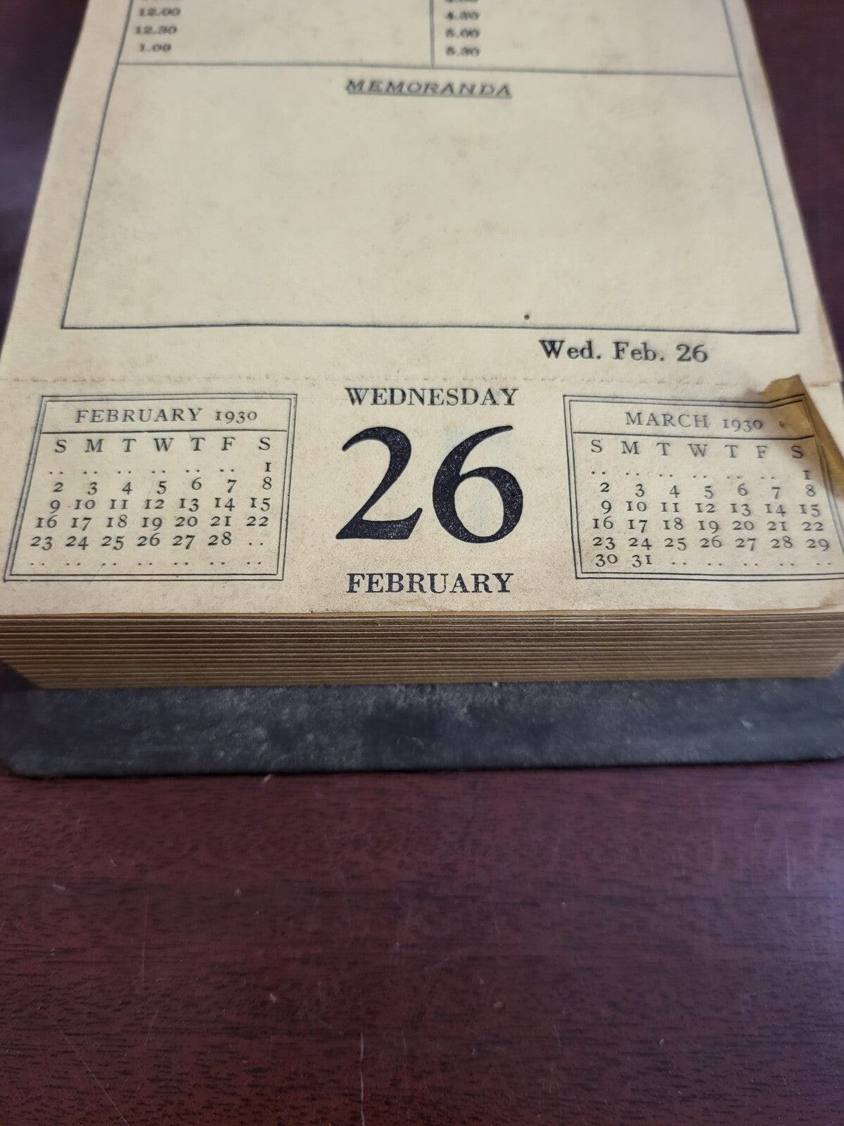 1930 Desk Appointment Calendar 9 x 6" Refillable #4318
