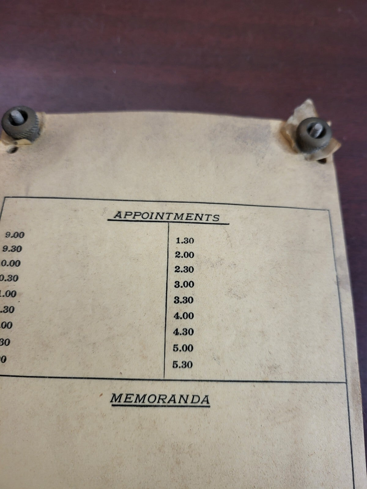 1930 Desk Appointment Calendar 9 x 6" Refillable #4318