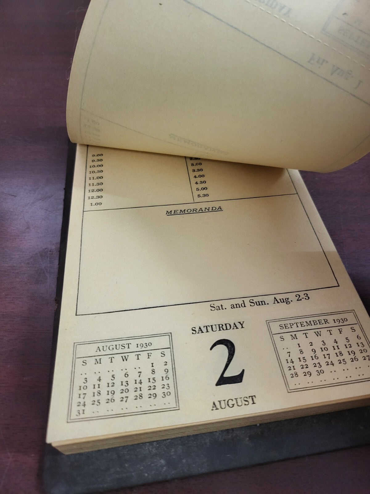 1930 Desk Appointment Calendar 9 x 6" Refillable #4318