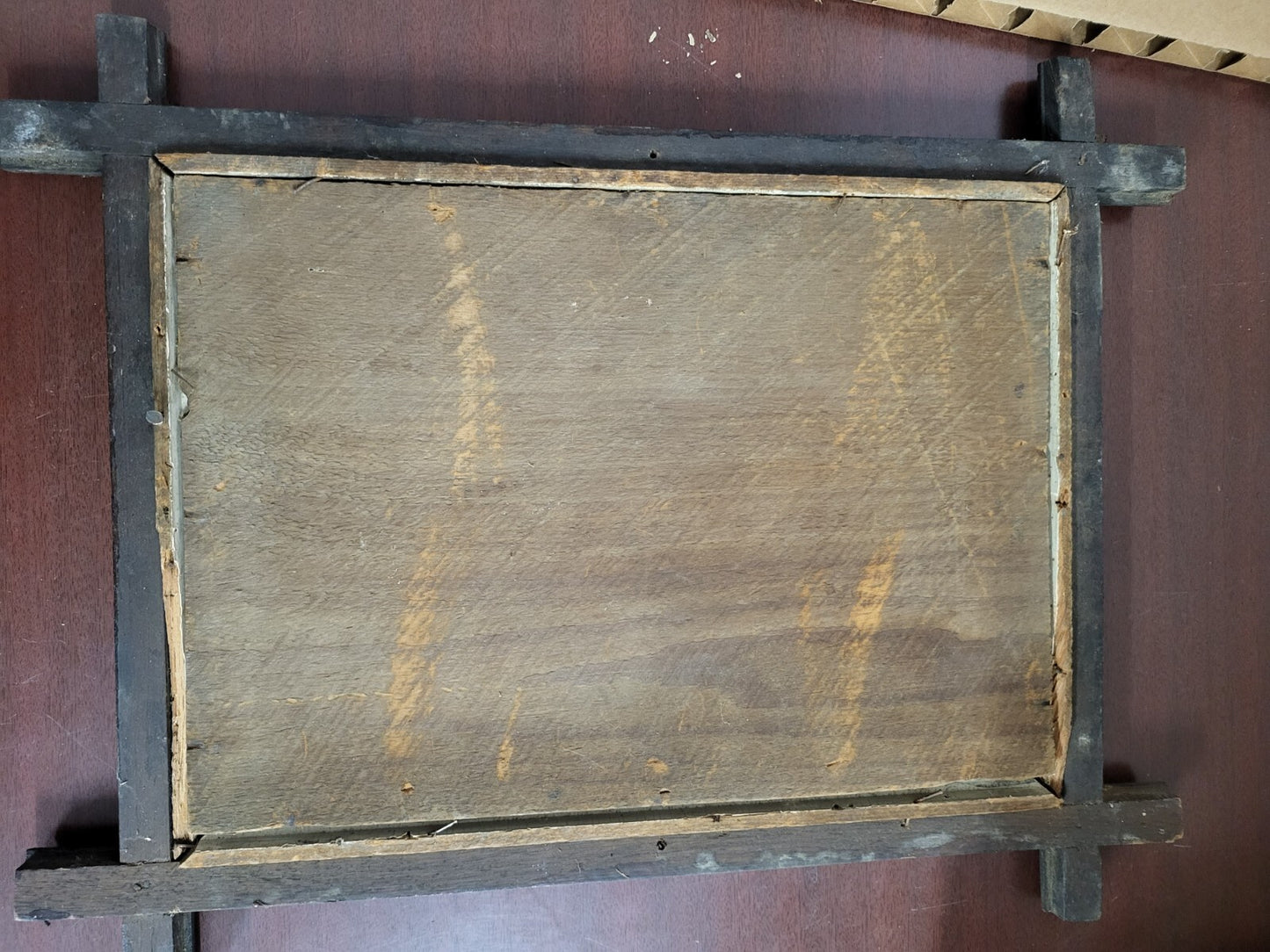 Antique Black Forest Adirondack Style 19.25 x 15" Wood Frame *See Desc #5