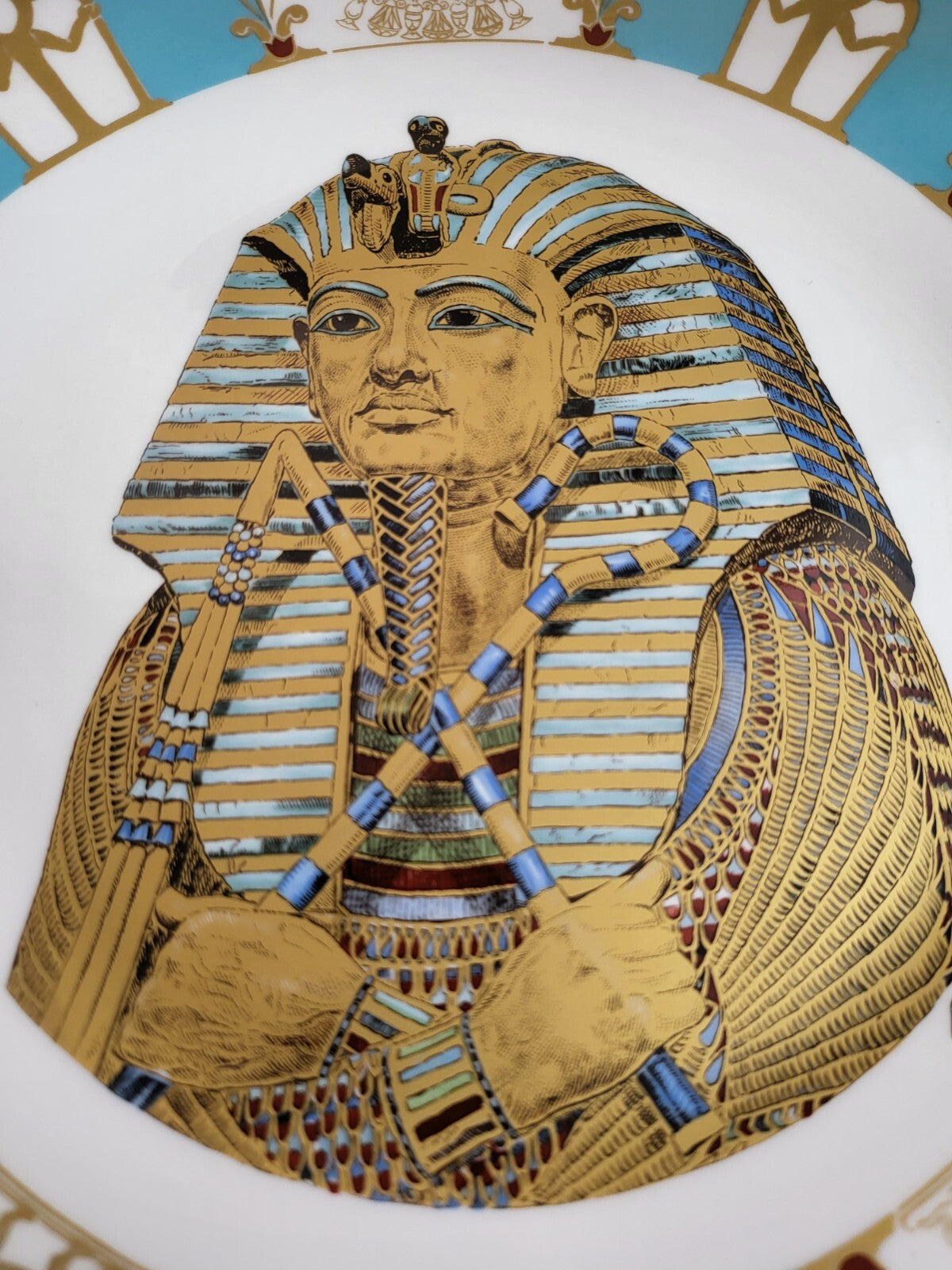 Vintage Boehm Egypt Plate King Tutankhamun 10.75" Exc Cond #4330 Museum Collecti