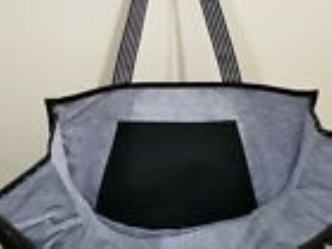 thirty-one Round Utility Tote Tip Top Chevron 12.5H x 7.5D x 19"W Shoulder Purse