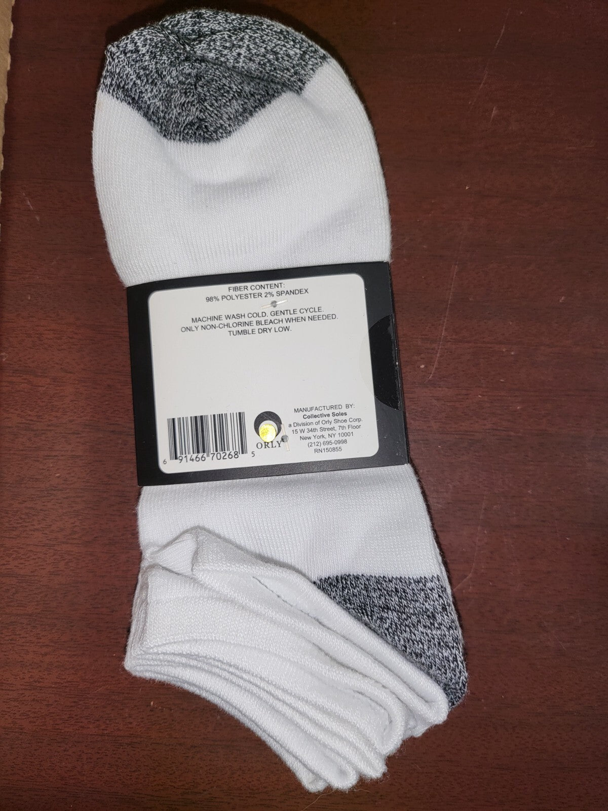 Mens Socks 4 pr Low Cut White size 6-12 Collective Soles