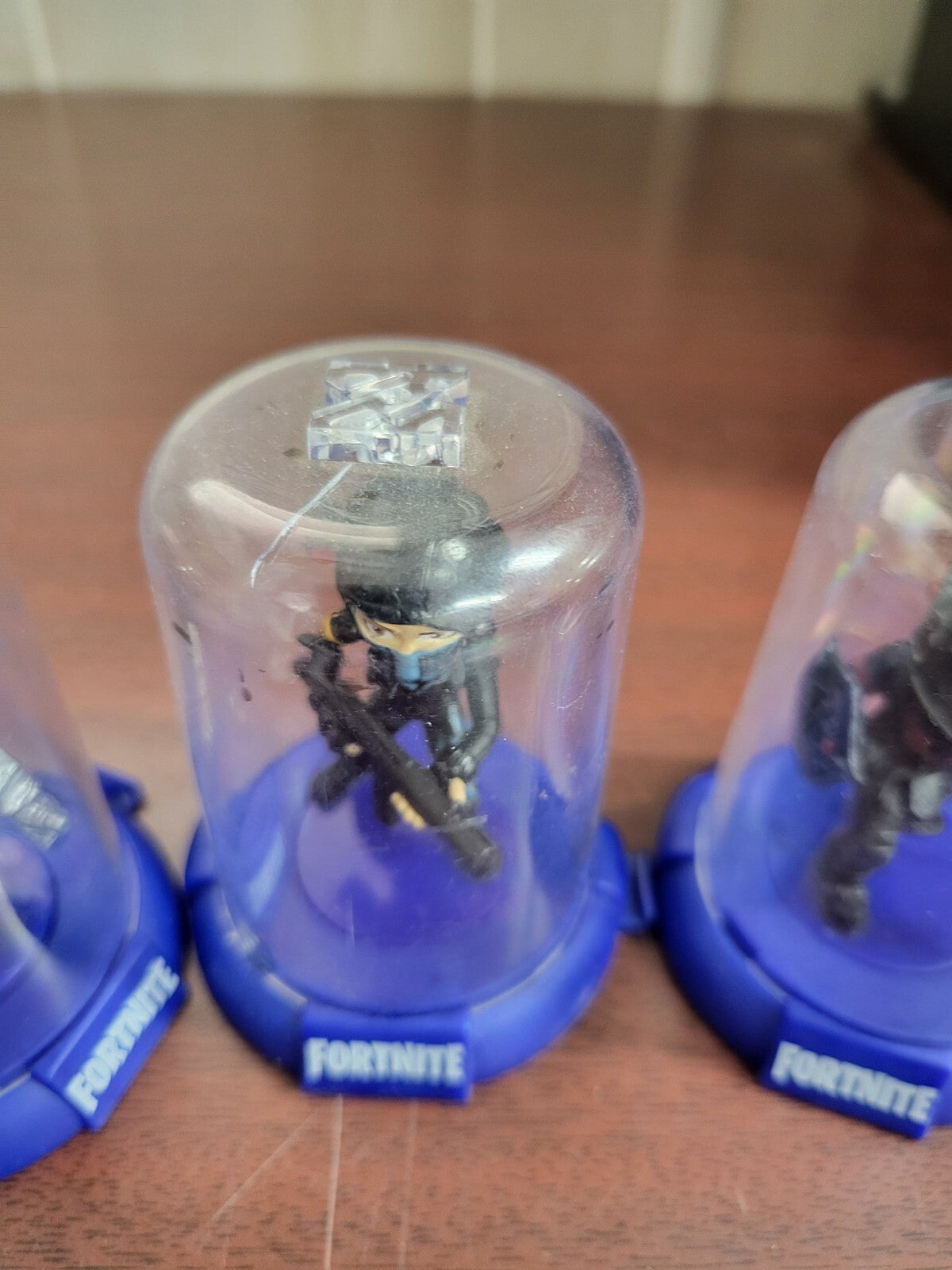 3 Fortnite Action Figures in Domed Cases ~3" H * read