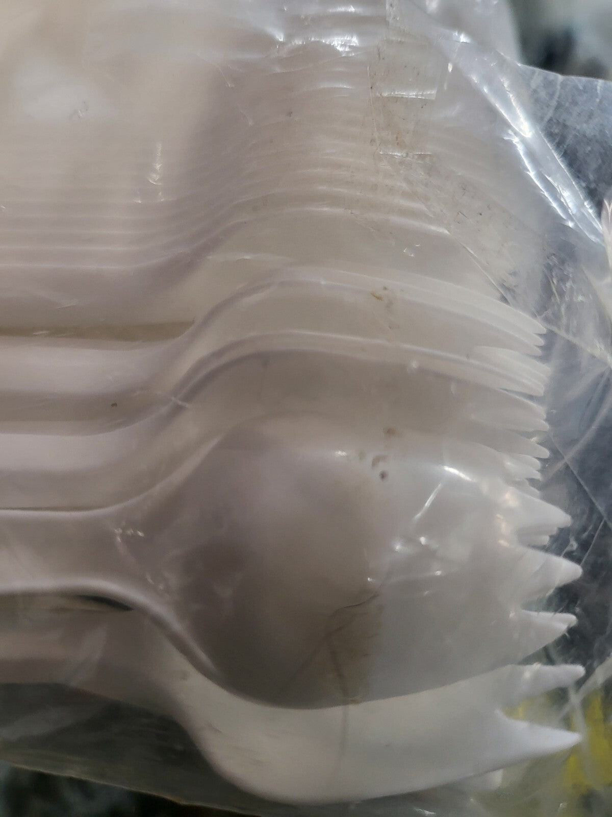 300 ct Spork 4" White Plastic Ware 4" Spoon Fork NIP