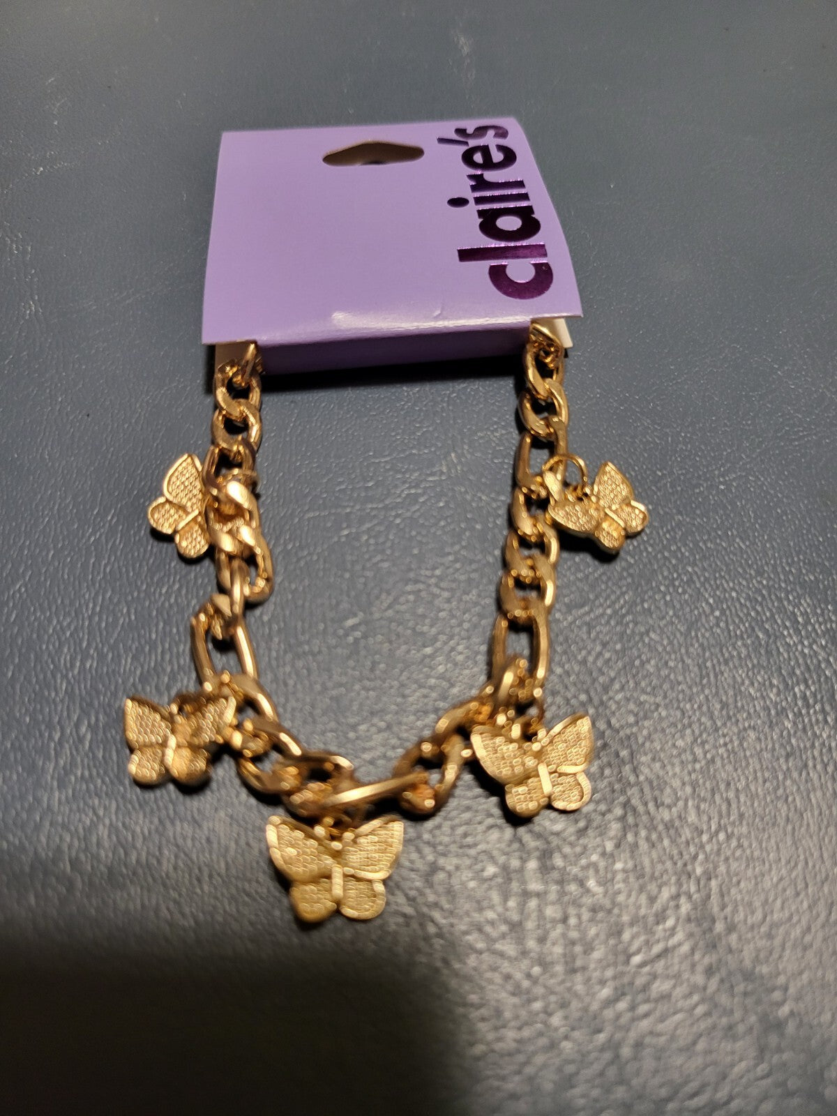 Bracelet Butterflies ~6.5" L Goldtone Sensitive Solutions