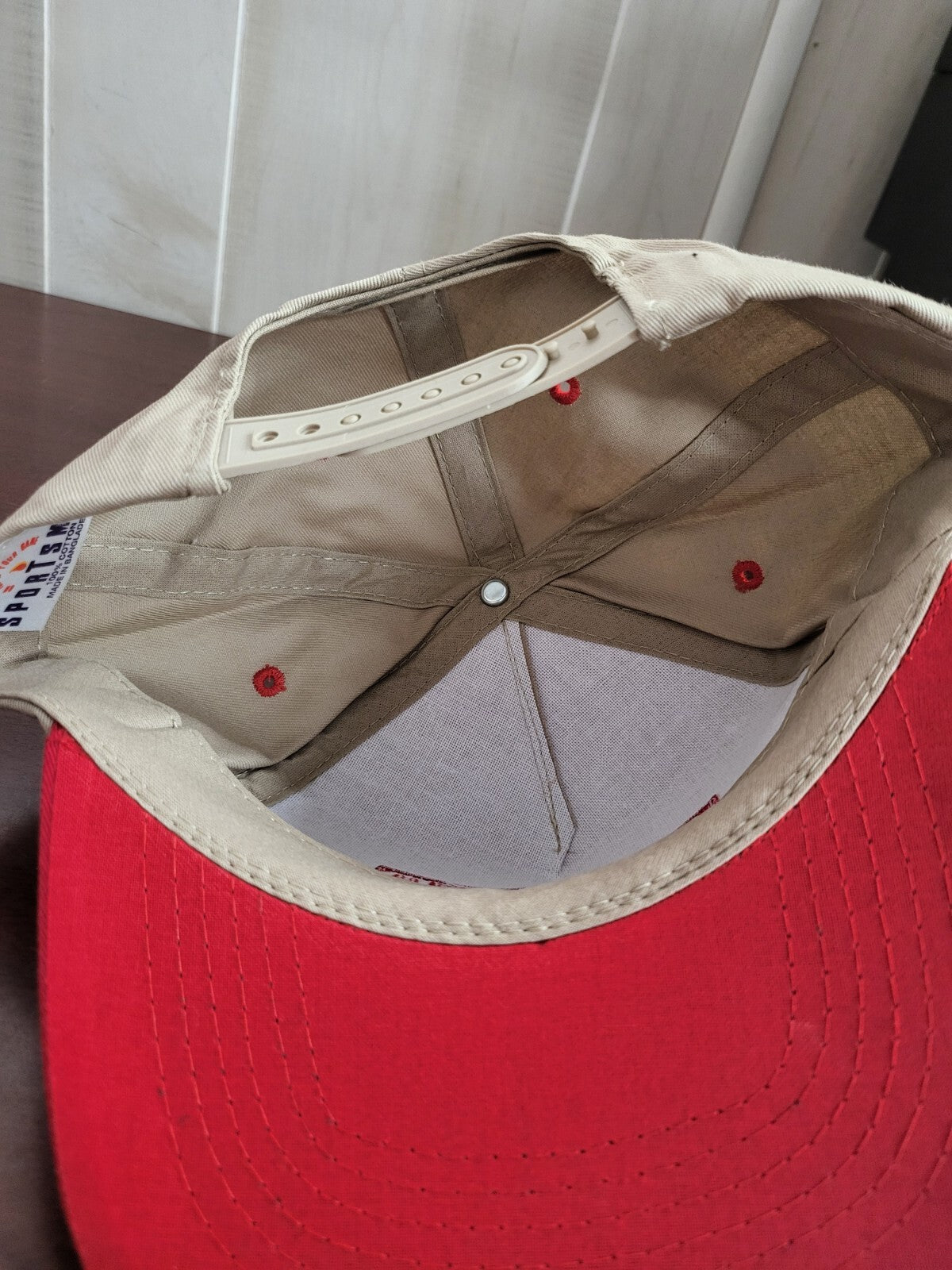 Baseball Cap SUCCESSFUL FARMING Tan & Red Snap Back Fabric Hat Sport Cap ...
