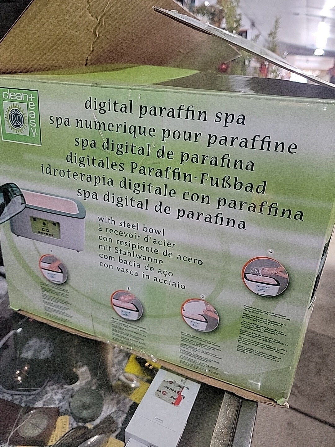 Clean + Easy Digital Paraffin Warmer with Steel Bowl 6lbs With Peach Wax Refills