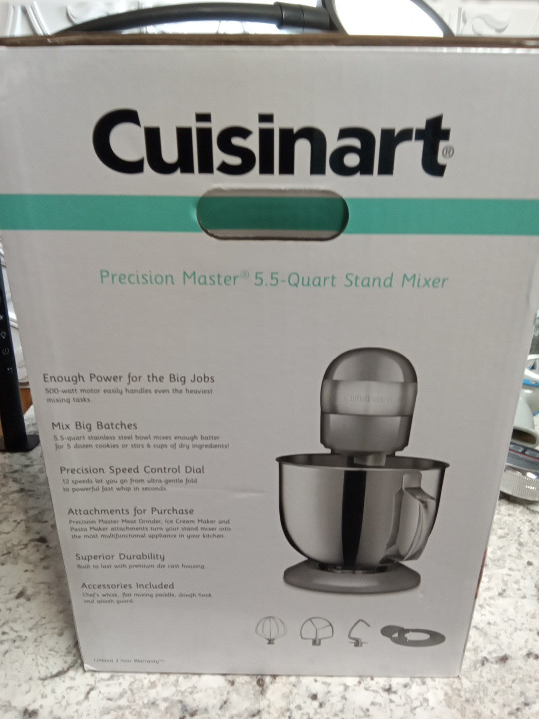 Cuisinart SMD-50 Precision Master 5.5 Quart Digital Stand Mixer - Silver