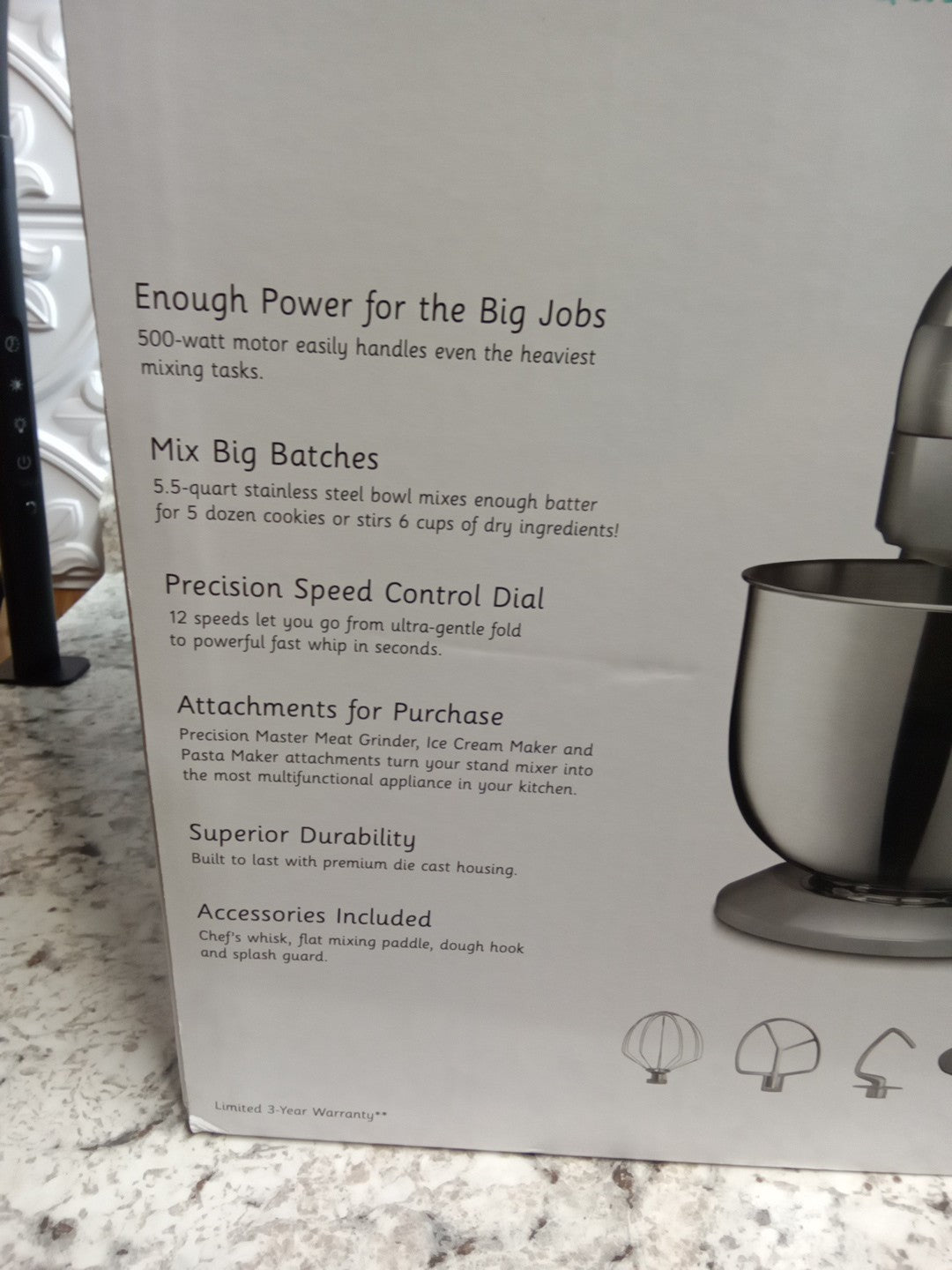 Cuisinart SMD-50 Precision Master 5.5 Quart Digital Stand Mixer - Silver