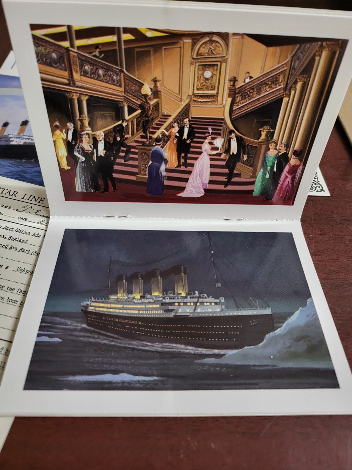 Titanic Paintings Cards 6 by J Batchelor + Ticket, Boarding Pass, Postcard #205