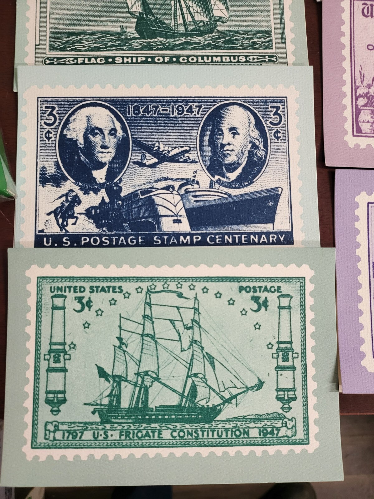 Greeting Cards US Postage Stamp Images 12 ct + Envelopes NOS 6.5-6.75 x 5"