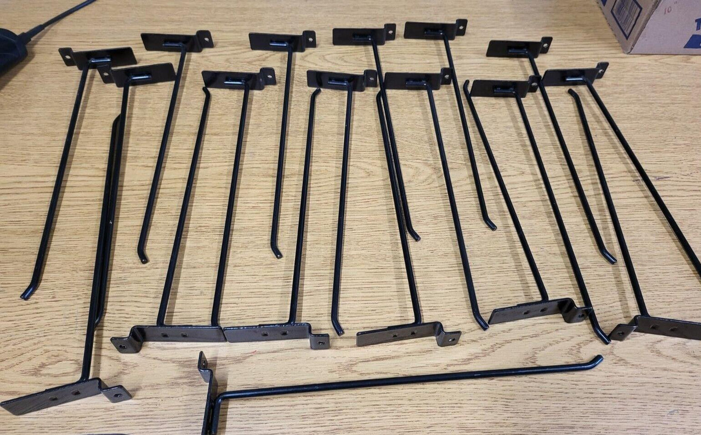 18 ct Slatwall Pegs Hooks Metal Black 12" Retail Display Peg Hook Slat wall