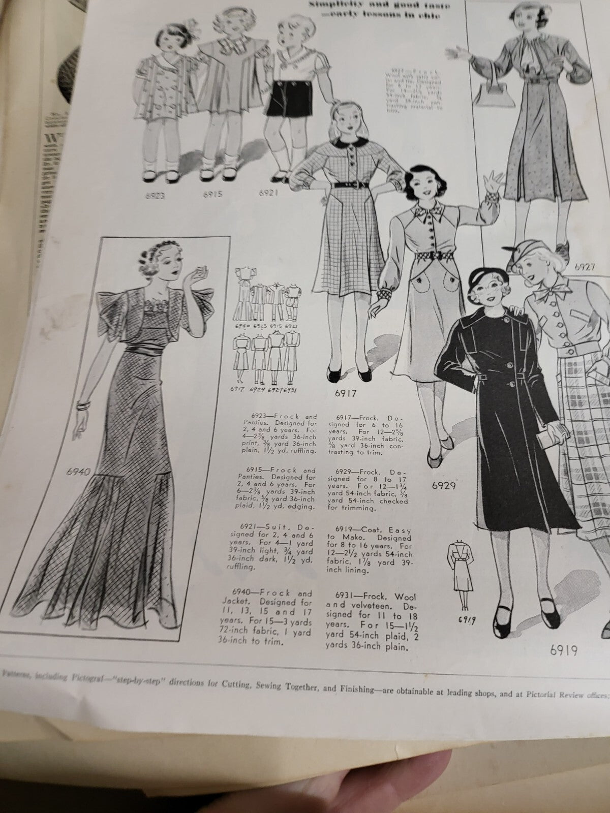 Vintage Book - 38 Pictorial Review Magazine Cutouts Pages 1912-1927 #2707