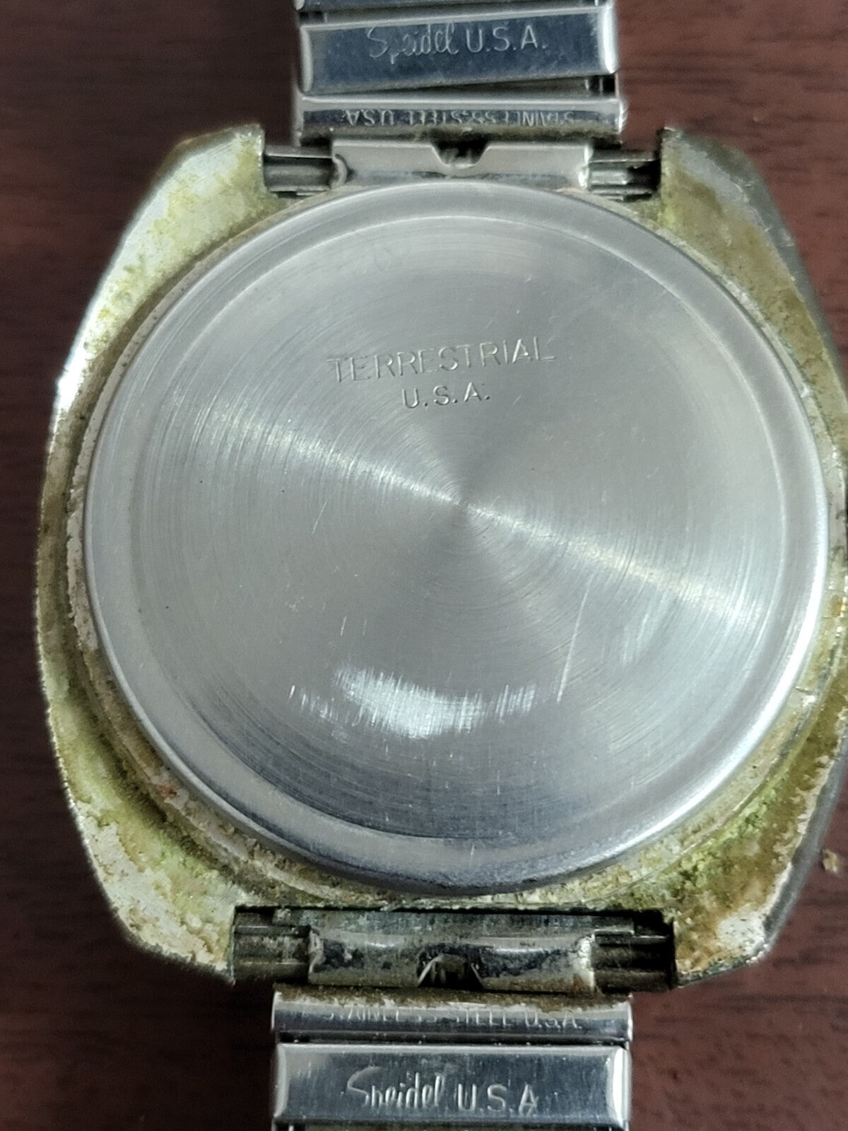 Vintage Croton Terrestrial Mens Wrist Watch Quartz Digital Non-Running #170 *