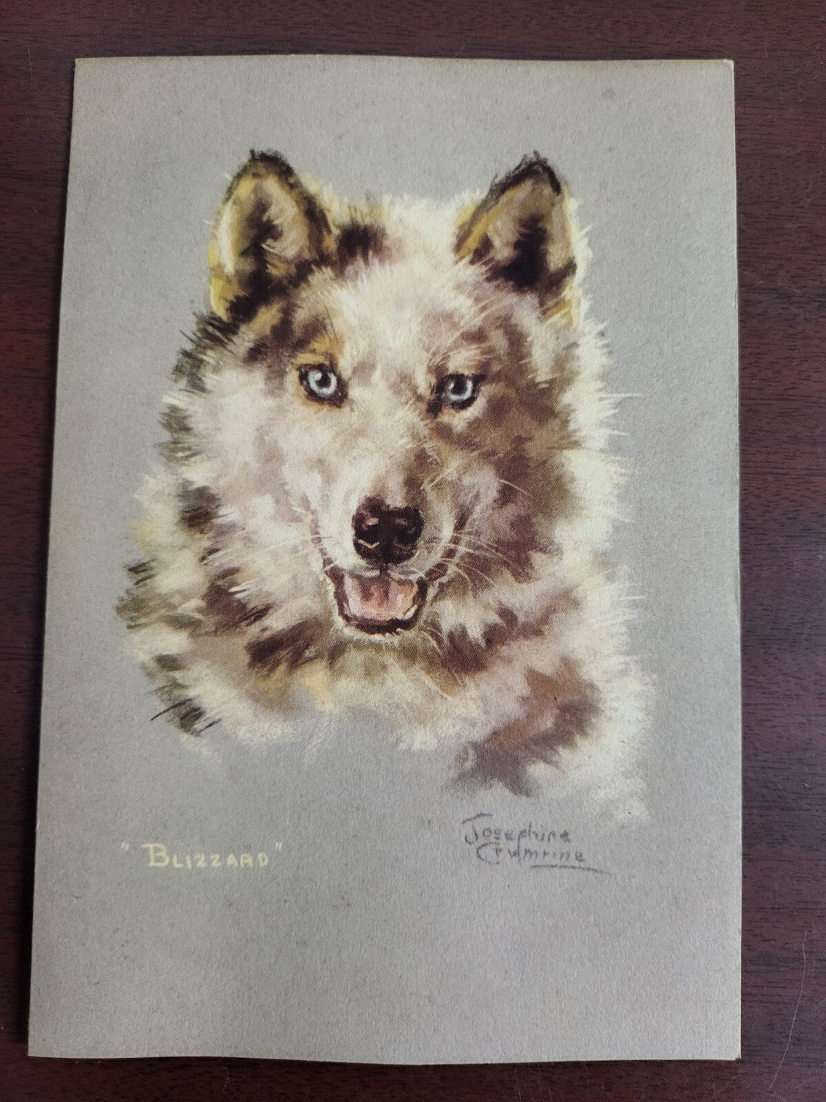 1940s Josephine Crumrine Lithography BLIZZARD Alaska Steamship Co Menu 5.5 x 8"