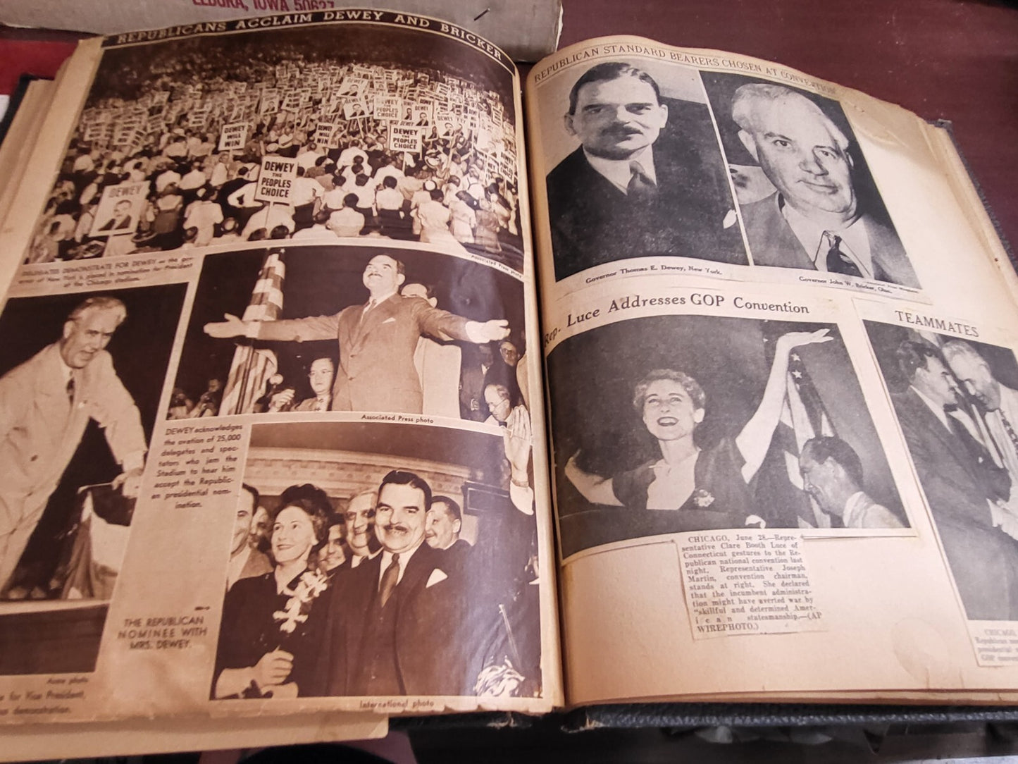 Vintage Scrapbook 1930-70s era National & Local News Personal Memorabilia* #2815