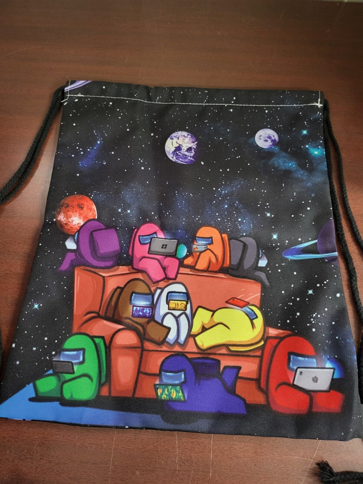 Innersloth Among Us Back Pack Book Bag Tote 12W x 15" H NWOT