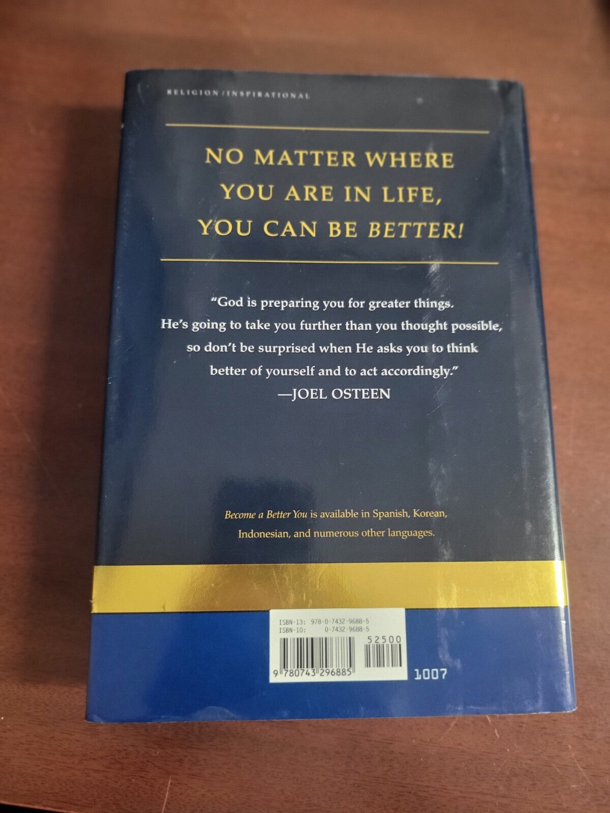 book - Become A Better You by Joel Olteen HC 2007 Free Press Publ
