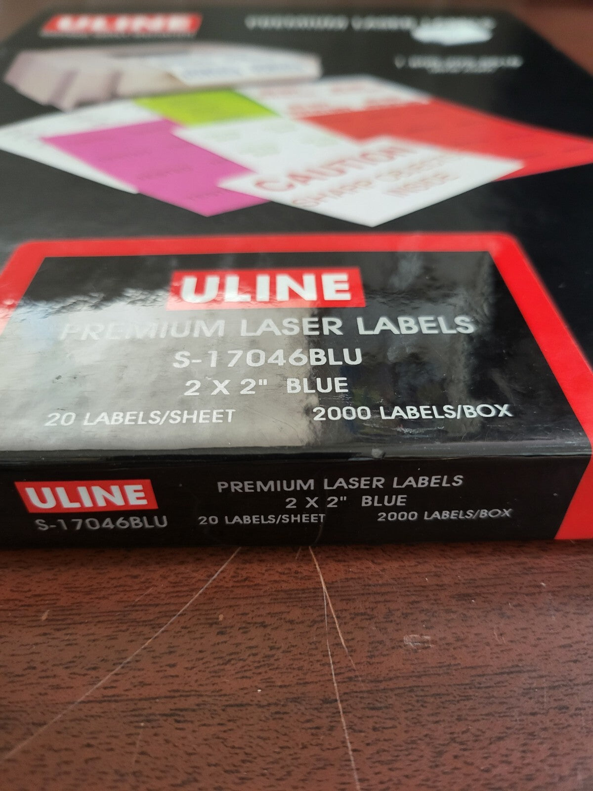 2000 ULINE Premium Laser Labels 2x2" BLUE S-17046BLU Open or Damaged Box