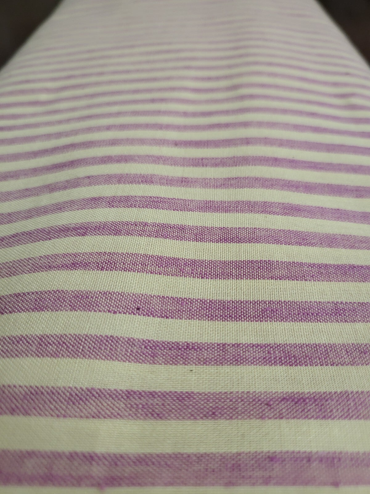 Fabric 12 yd 45"Pink & Cream Stripe 50% Fortrel 50% Cotton