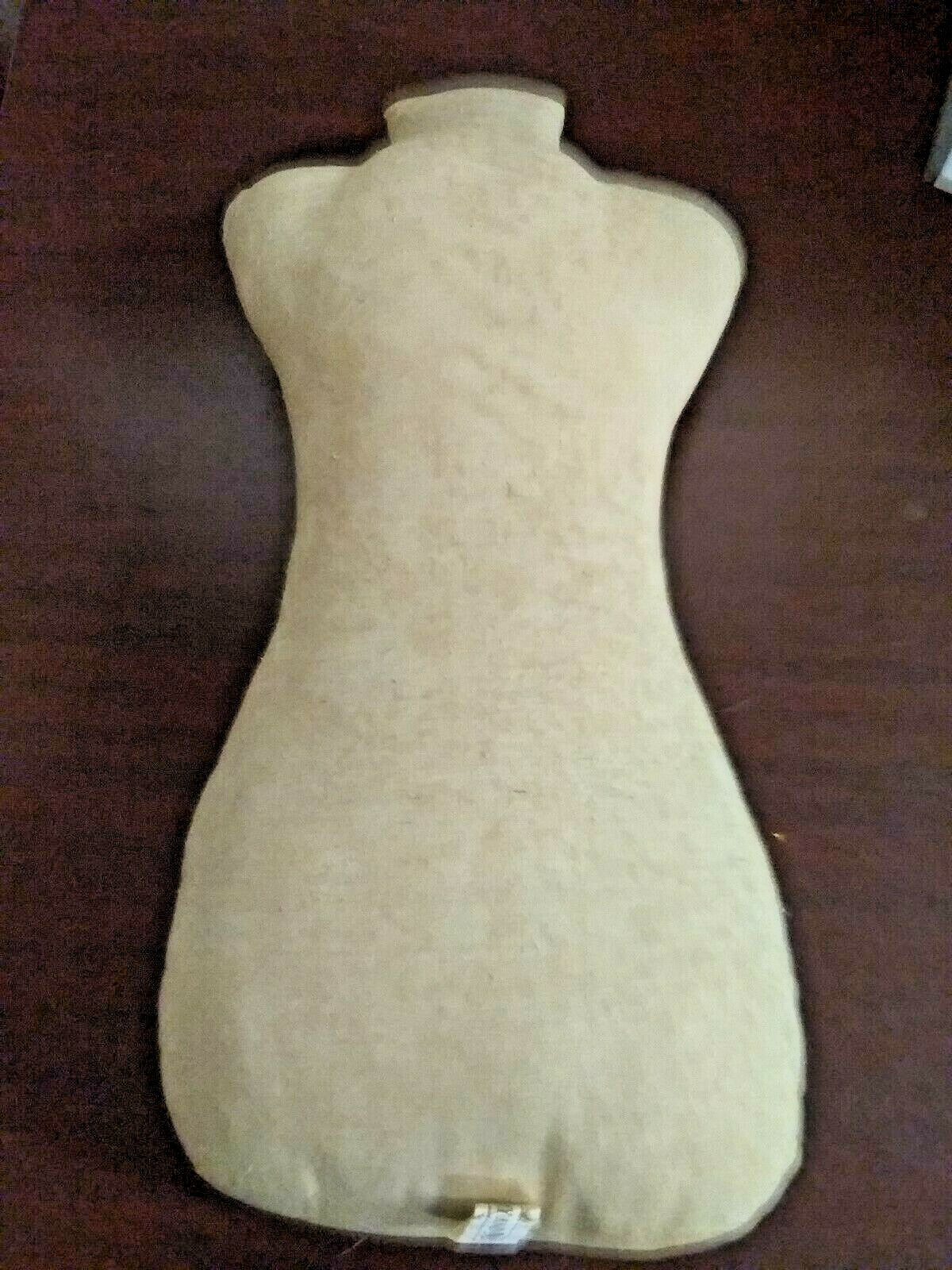 Mannequin Body Form Doll Torso 20"H Plain Fabric Covered Foam Filled NWT