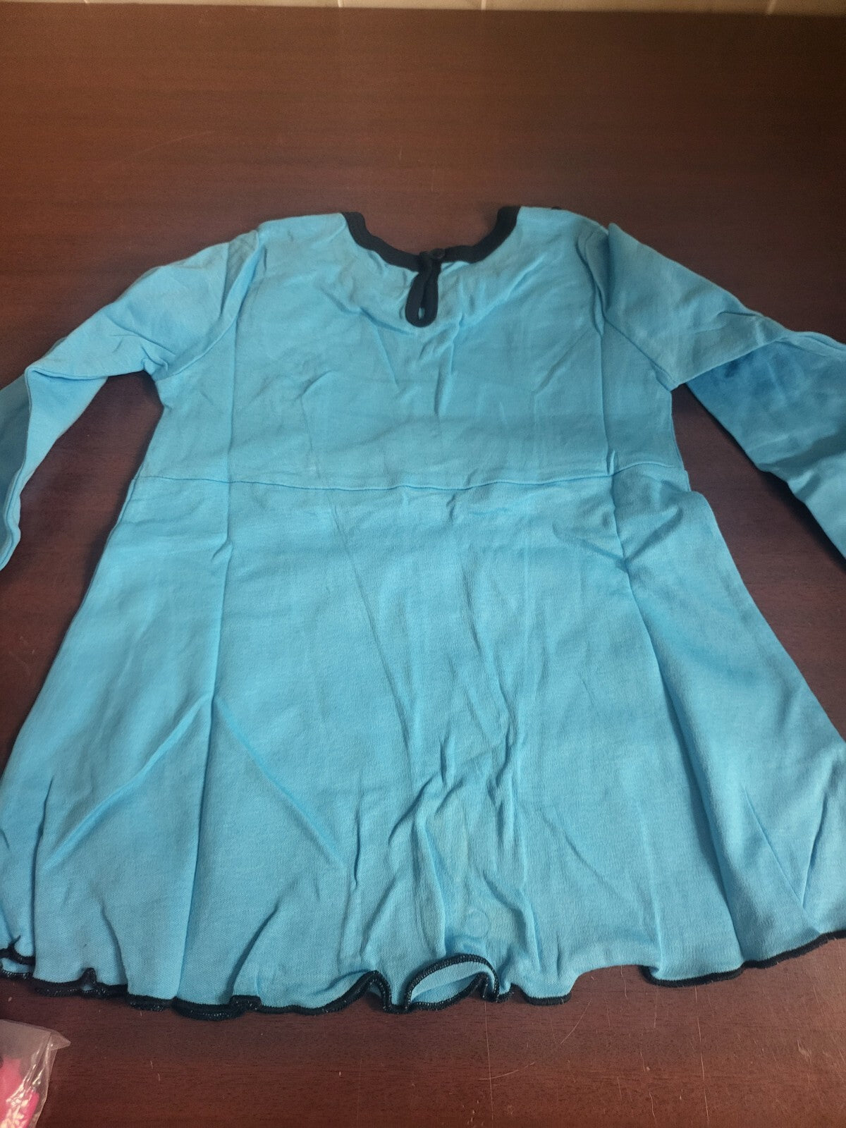 Girls Top Long Sleeve Ruffles Blue 4T Toddler Clothing