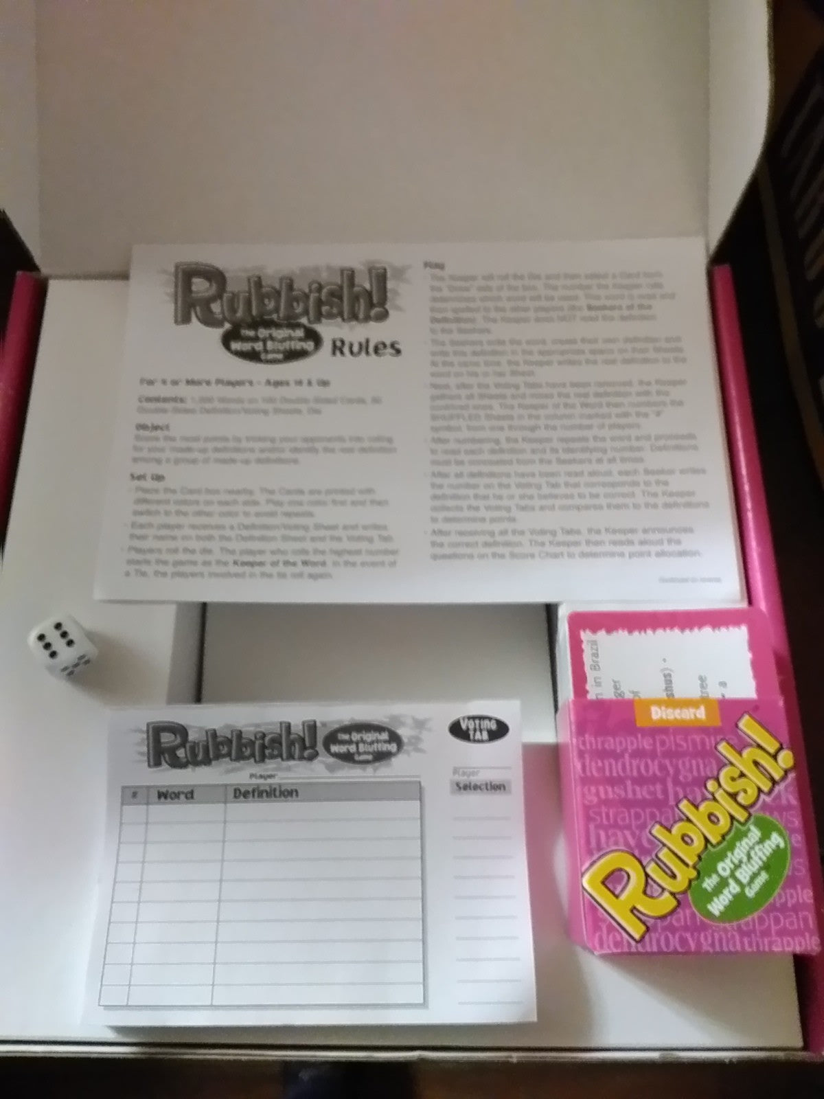 Rubbish ! Family Board Game New in Open Box