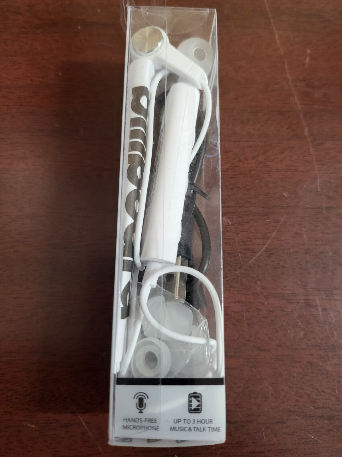 Billboard Wireless Earbuds with Control & Microphone WHITE Bluetooth