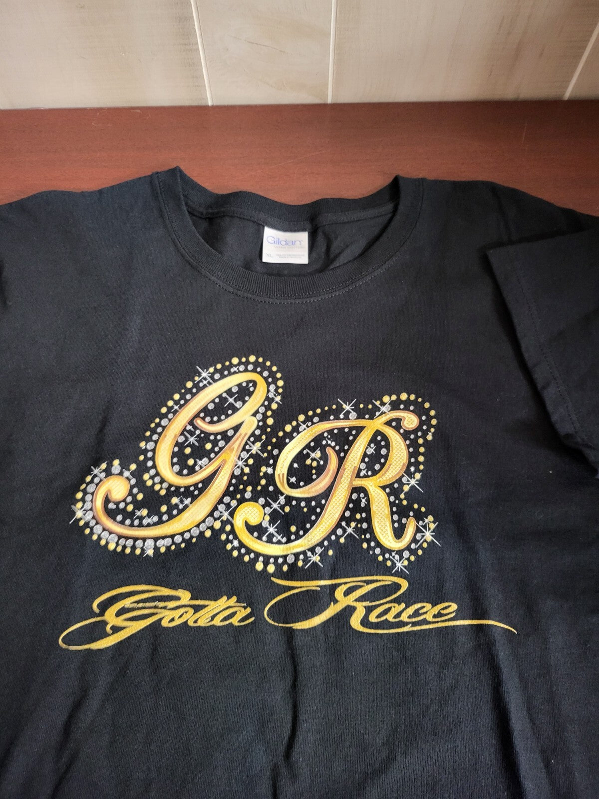 Ladies Racing T-Shirt GOTTA RACE Black XLARGE Ch 23" L26" Gildan