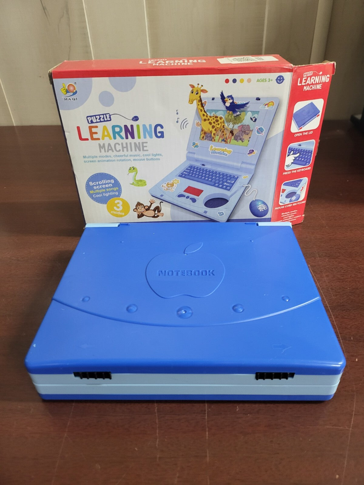 Early Learning Machine Puzzle Laptop For Kids Educational Scrolling Screen *