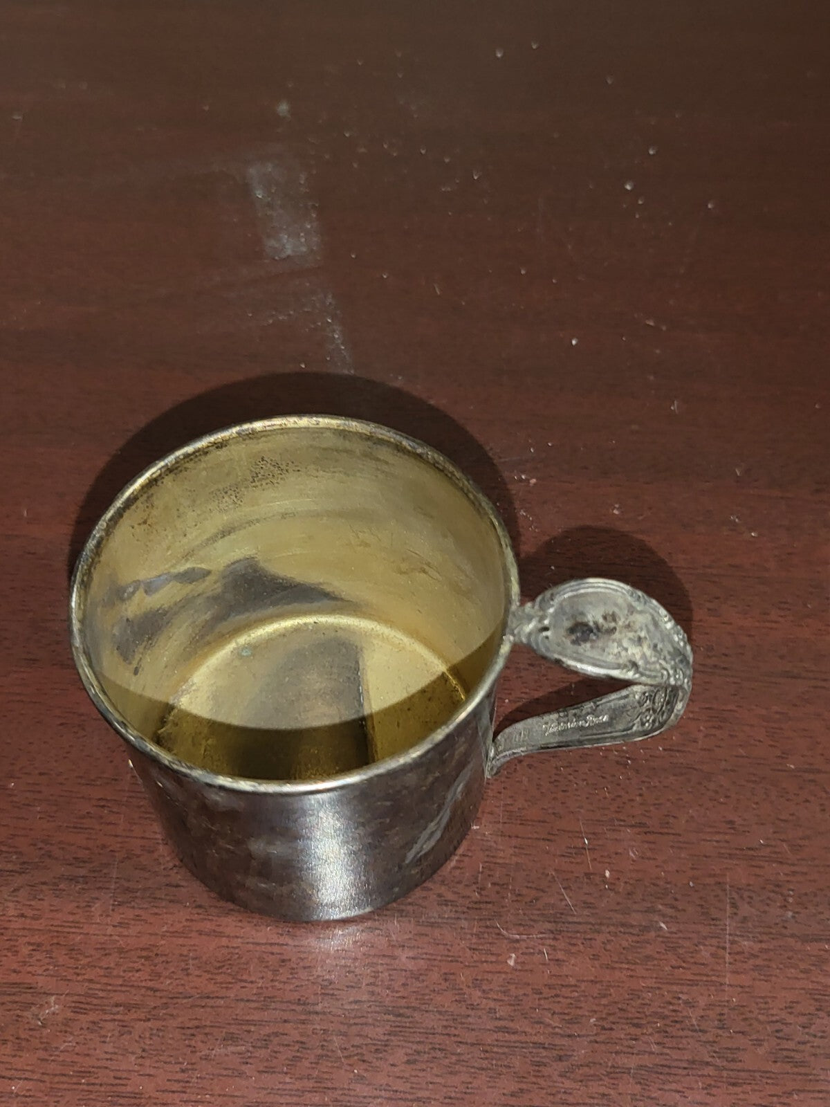 Wm Rogers & Son Victoria Rose Silver Cup Spoon Style Handle Engraved Johnny 1955