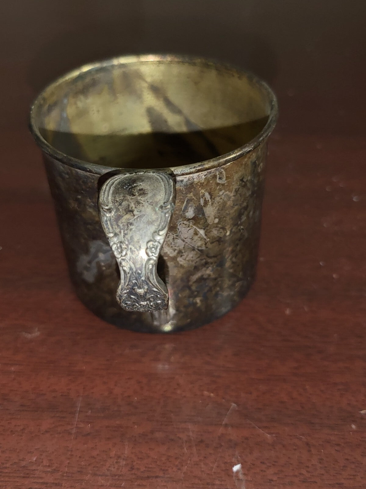 Wm Rogers & Son Victoria Rose Silver Cup Spoon Style Handle Engraved Johnny 1955