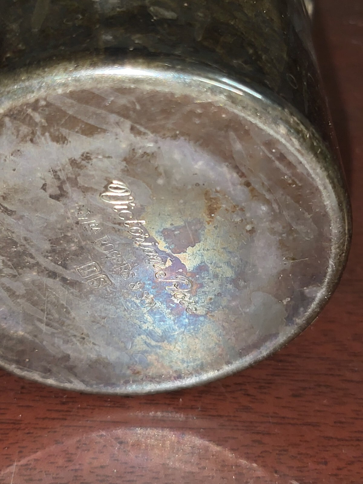 Wm Rogers & Son Victoria Rose Silver Cup Spoon Style Handle Engraved Johnny 1955