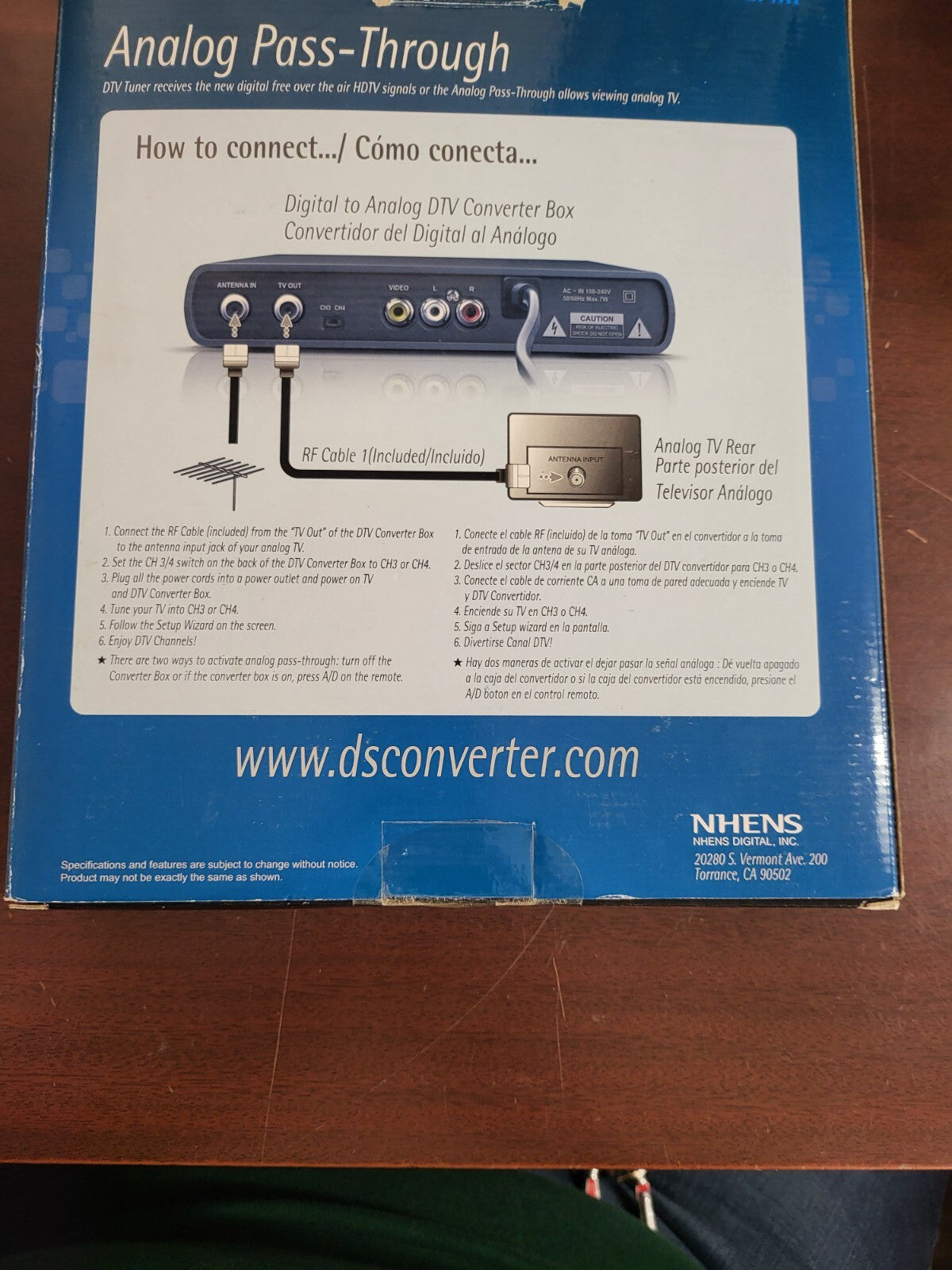 Digital Stream Analog Pass-Through Converter Box DTX9950 DTV open / damaged box
