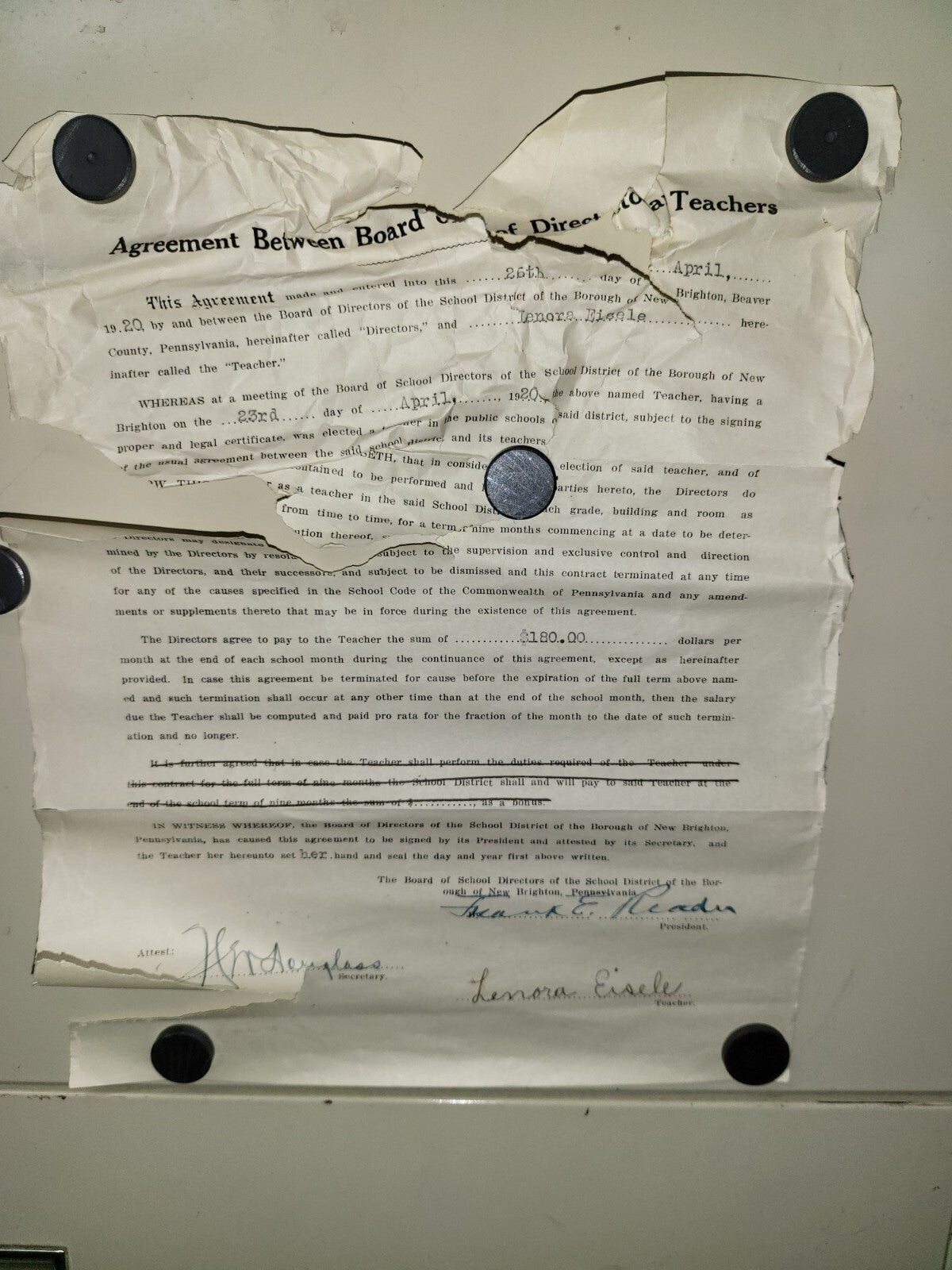 5 Antique Documents Lenora Eisele PA OH 1918 - 20 BOE US Treasury More