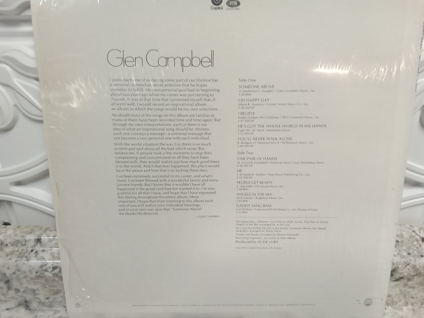 Glenn Campbell Oh Happy Day Vinyl Record