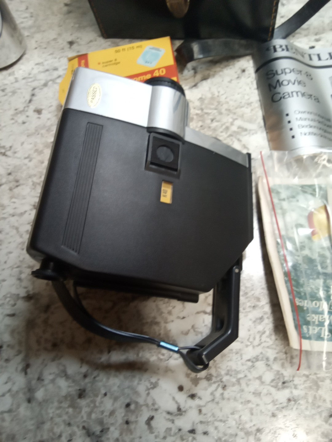 Vintage Bentley Super 8 B-3 Movie Camera Untested With Manual And Original Paper