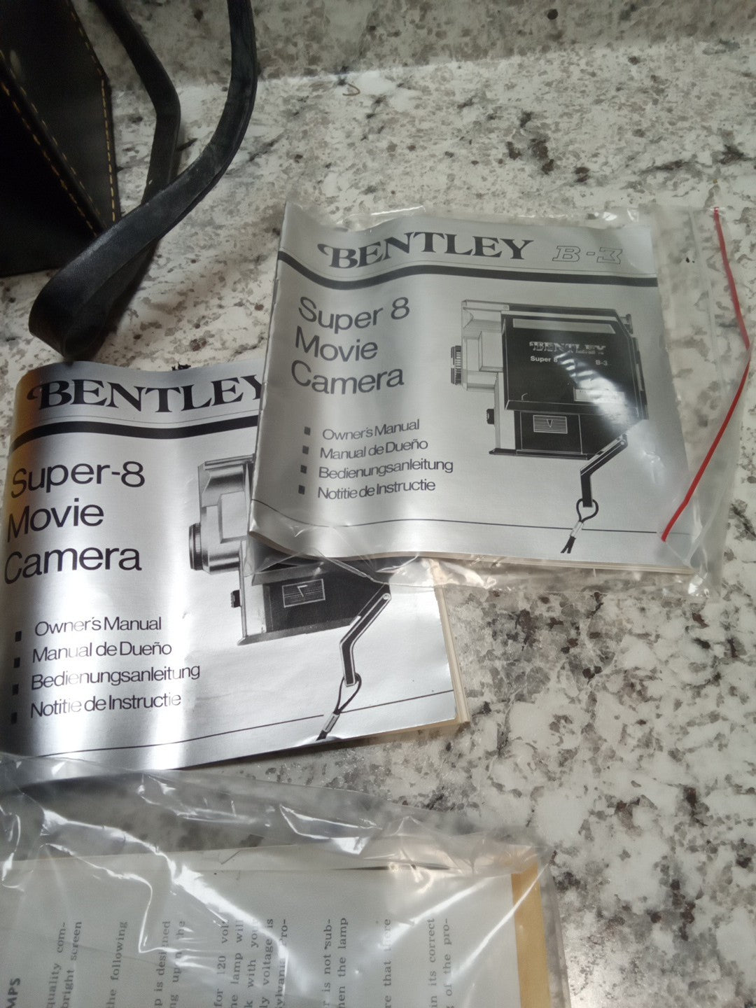 Vintage Bentley Super 8 B-3 Movie Camera Untested With Manual And Original Paper