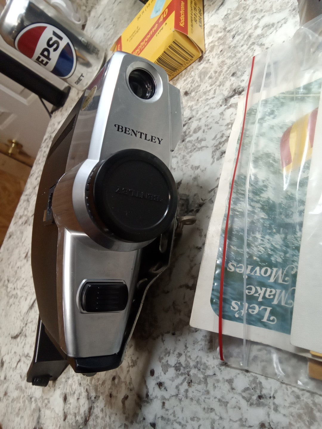 Vintage Bentley Super 8 B-3 Movie Camera Untested With Manual And Original Paper